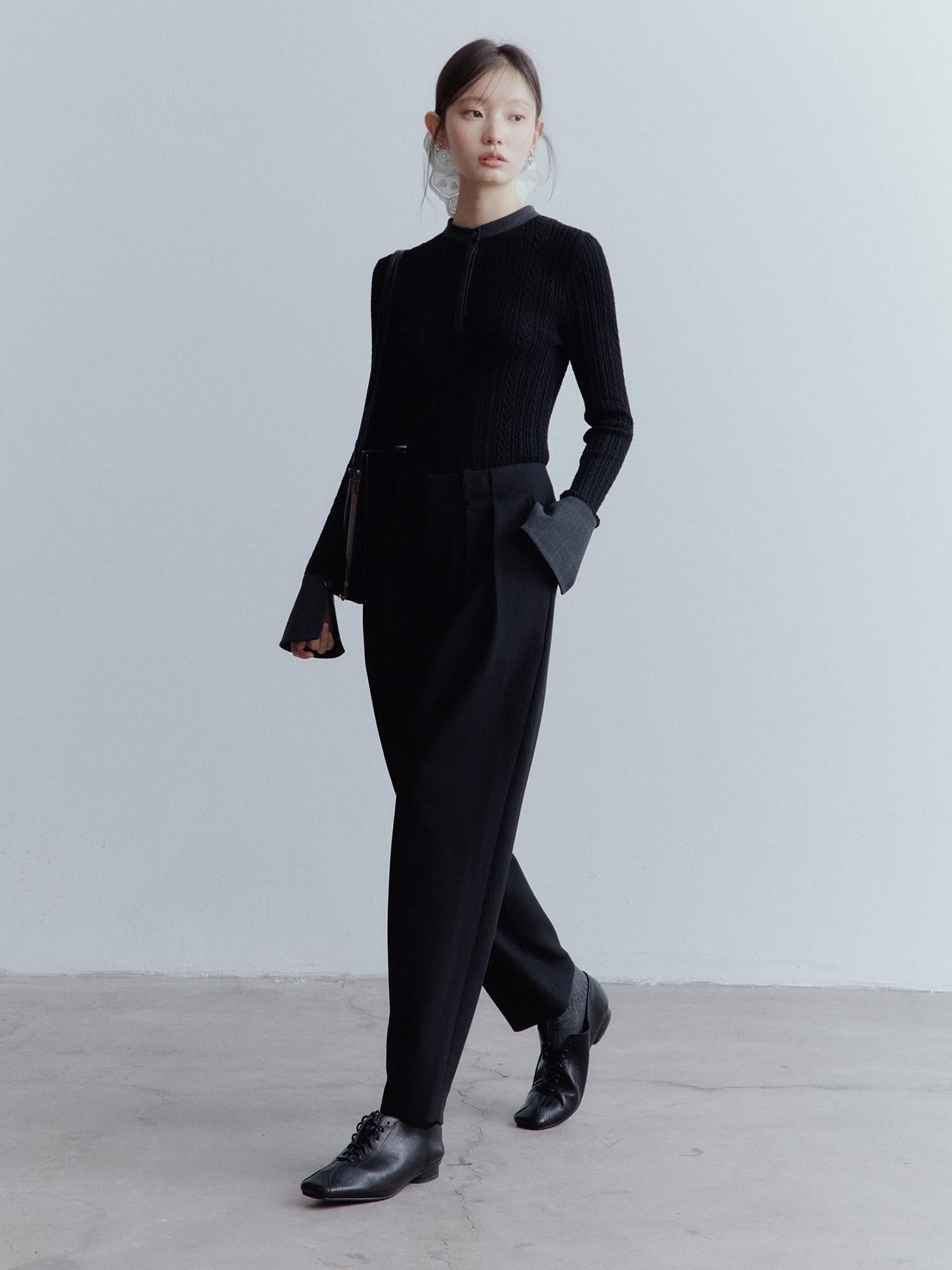 FUSSED Black Cocoon Relaxed Dandy Scholarly Artistic Women&