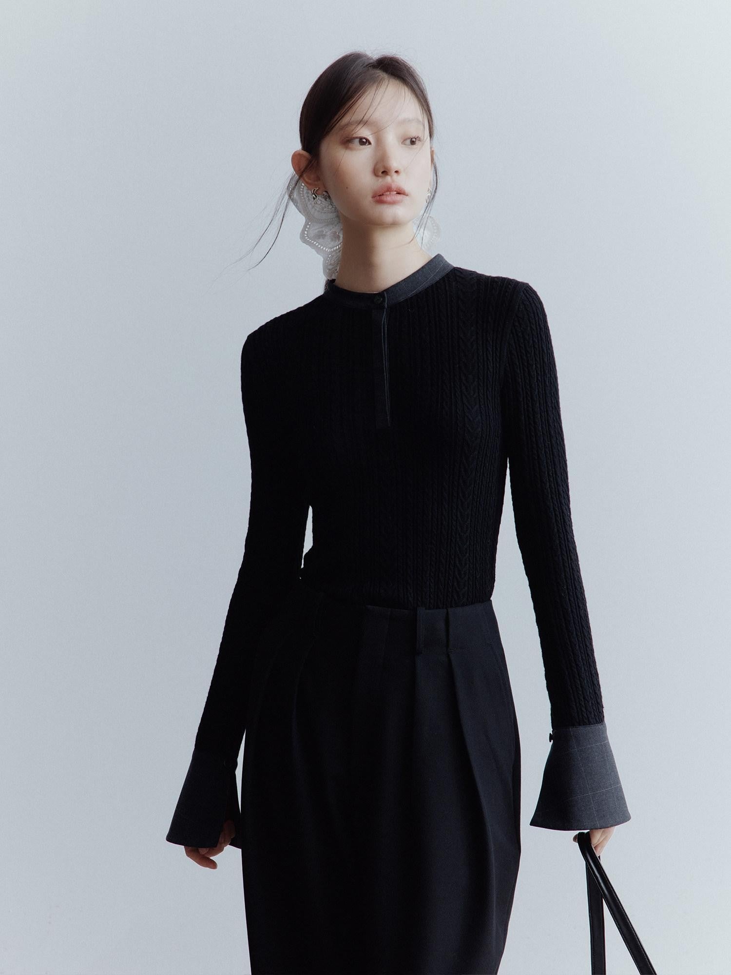 FUSSED Black Cocoon Relaxed Dandy Scholarly Artistic Women&
