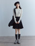 FUSSED Black College Asymmetrical Pressed Pleats Women&