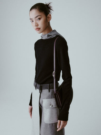 FUSSED_Black_Gray_Seamless_18_Gauge_Hooded_Knit_Women&