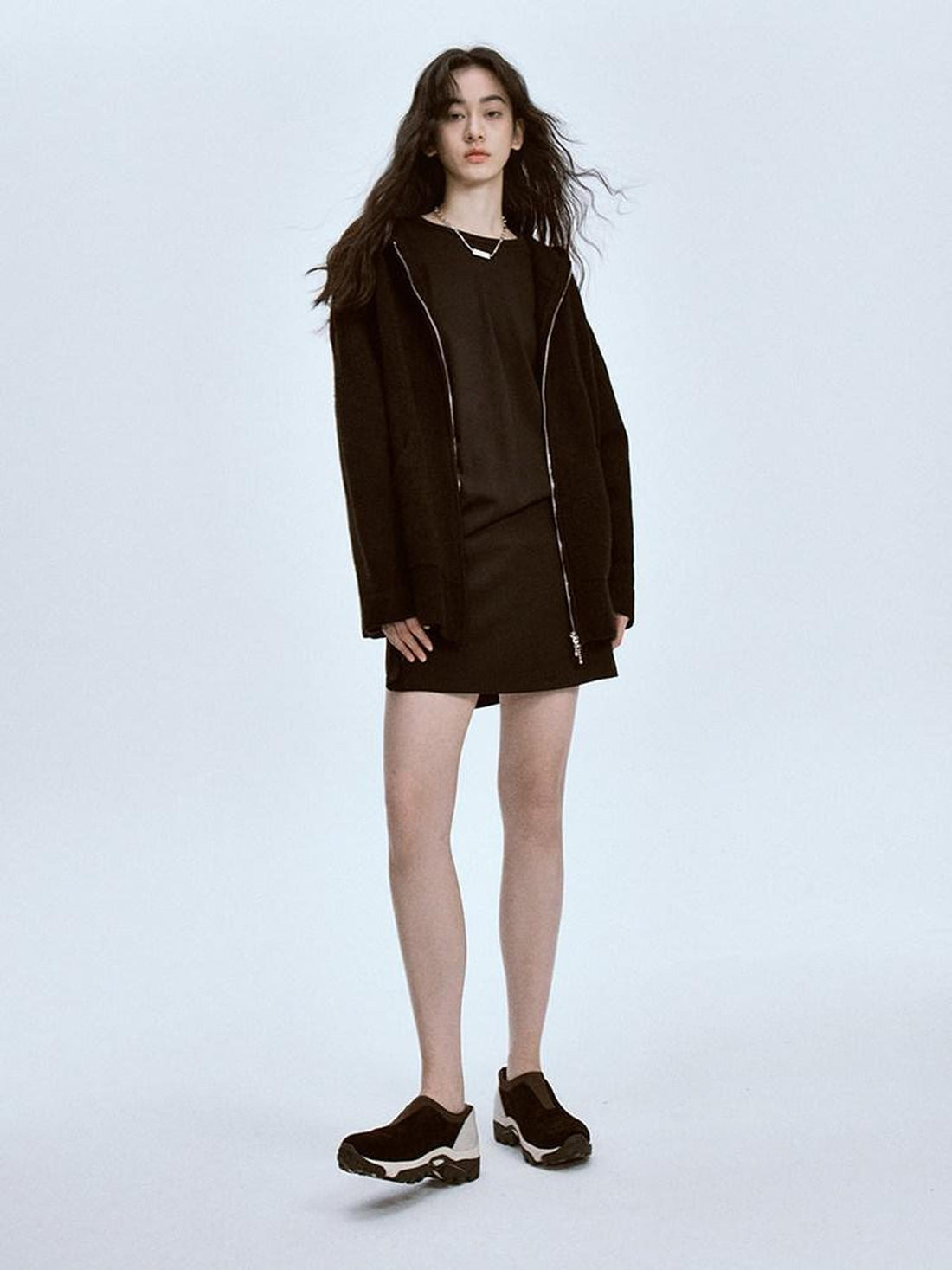 FUSSED Black Solid Relaxed Fit Women&