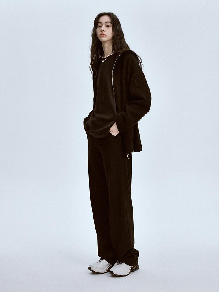 FUSSED Black Solid Relaxed Fit Women&