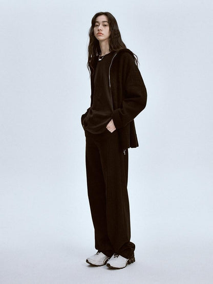 FUSSED Black Solid Relaxed Fit Women&