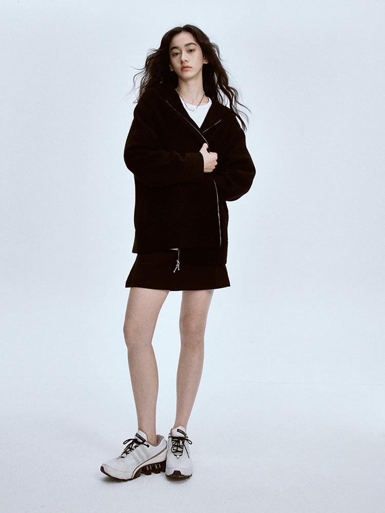 FUSSED Black Solid Relaxed Fit Women&