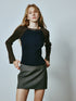 FUSSED_Blue_Brown_Colorblock_Hooded_14_Gauge_Slim_Fit_Women&