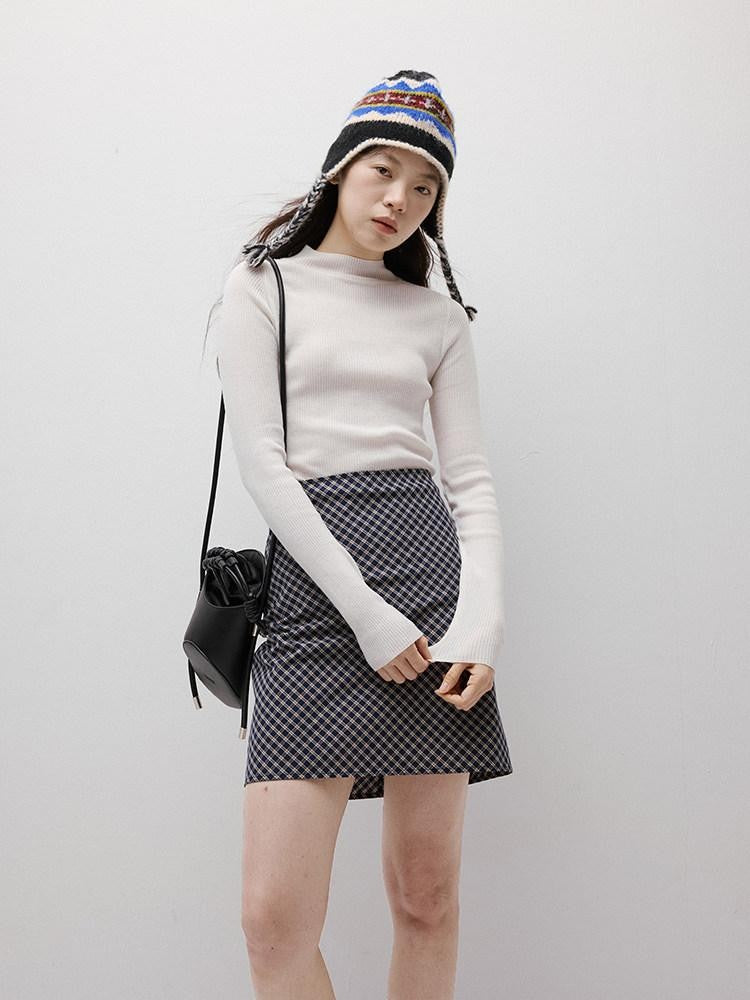 FUSSED Blue Vichy Tailored Two Way Two Piece High Waist Women&