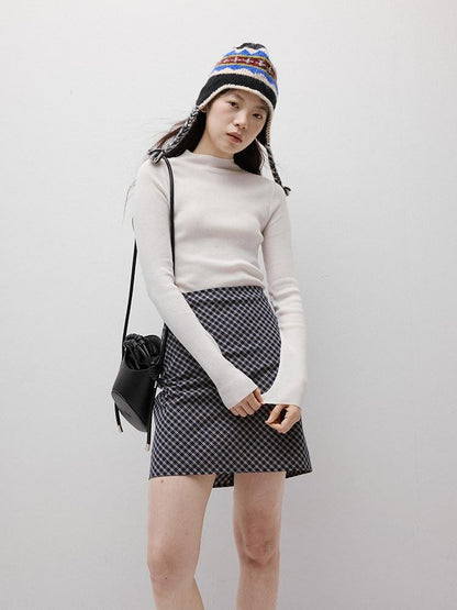 FUSSED Blue Vichy Tailored Two Way Two Piece High Waist Women&
