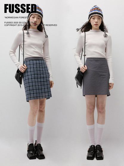 FUSSED Blue Vichy Tailored Two Way Two Piece High Waist Women&
