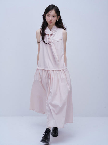 FUSSED Blush Scarf Collar Gathered Aline Women&