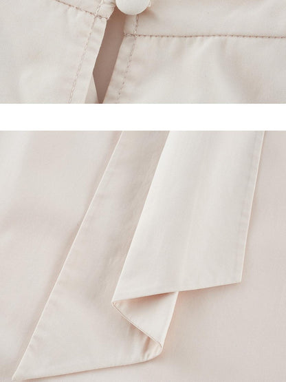 FUSSED Blush Scarf Collar Gathered Aline Women&