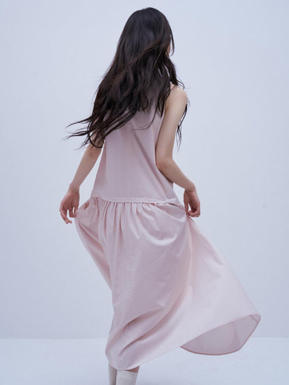 FUSSED Blush Scarf Collar Gathered Aline Women&