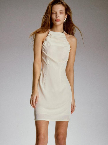 FUSSED Blush White Pleated Nude Feel Women&