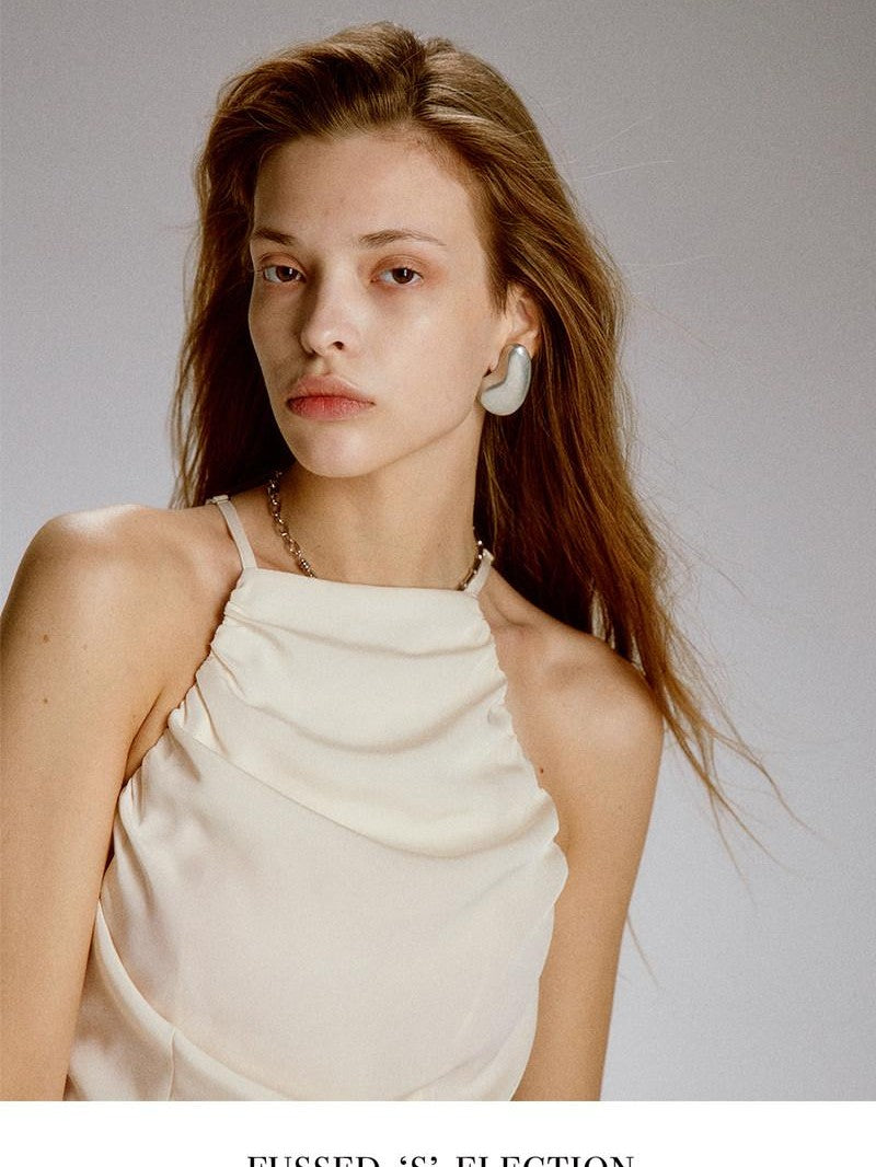 FUSSED Blush White Pleated Nude Feel Women&