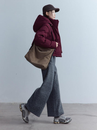 FUSSED Bordeaux 3 Proof Cropped Faux Layered Women&