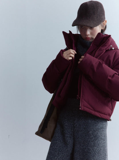 FUSSED Bordeaux 3 Proof Cropped Faux Layered Women&