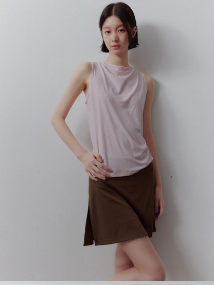 FUSSED Breathable Sheer Draped Bardot Slimming Women&