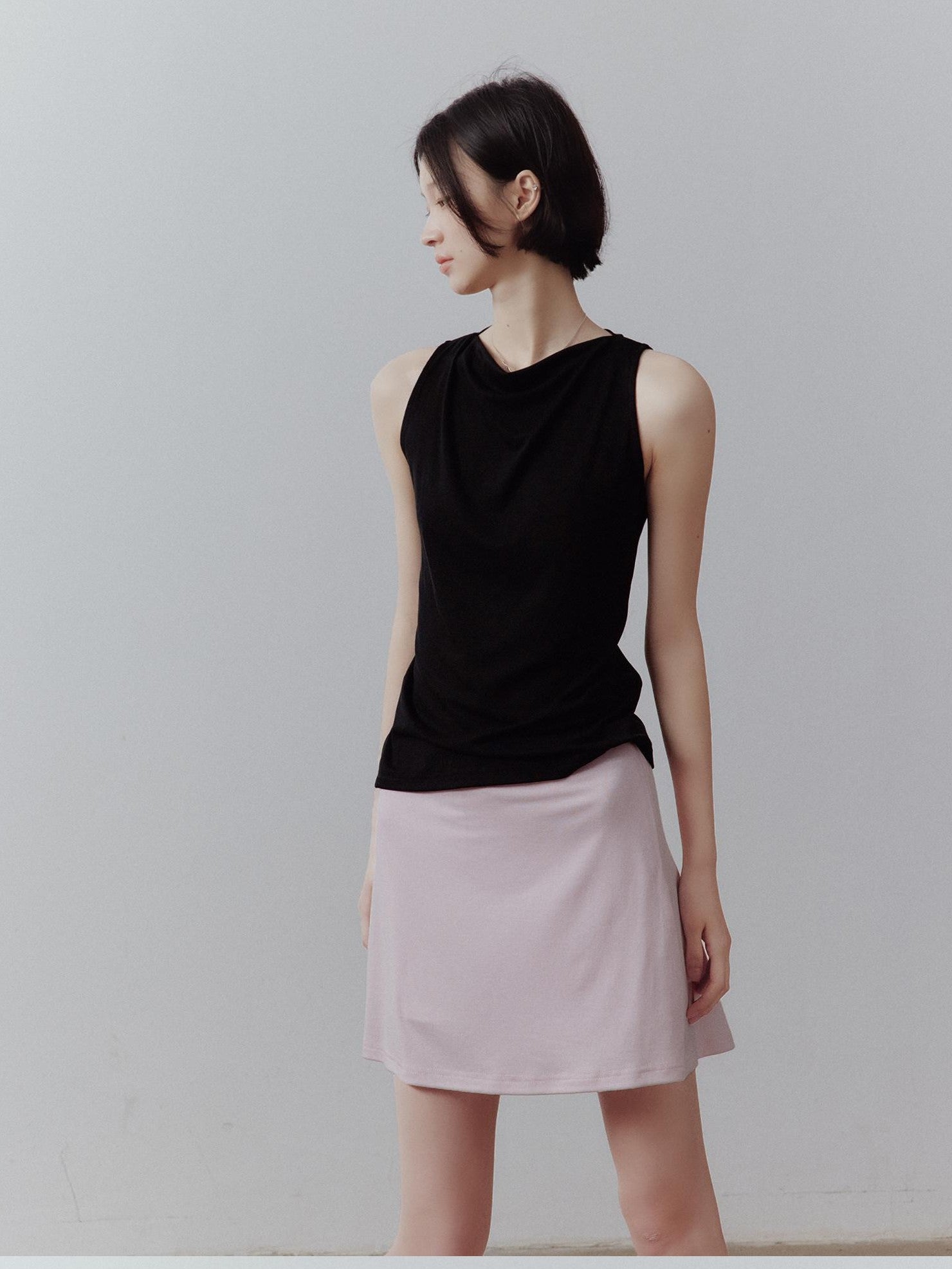FUSSED Breathable Sheer Draped Bardot Slimming Women&