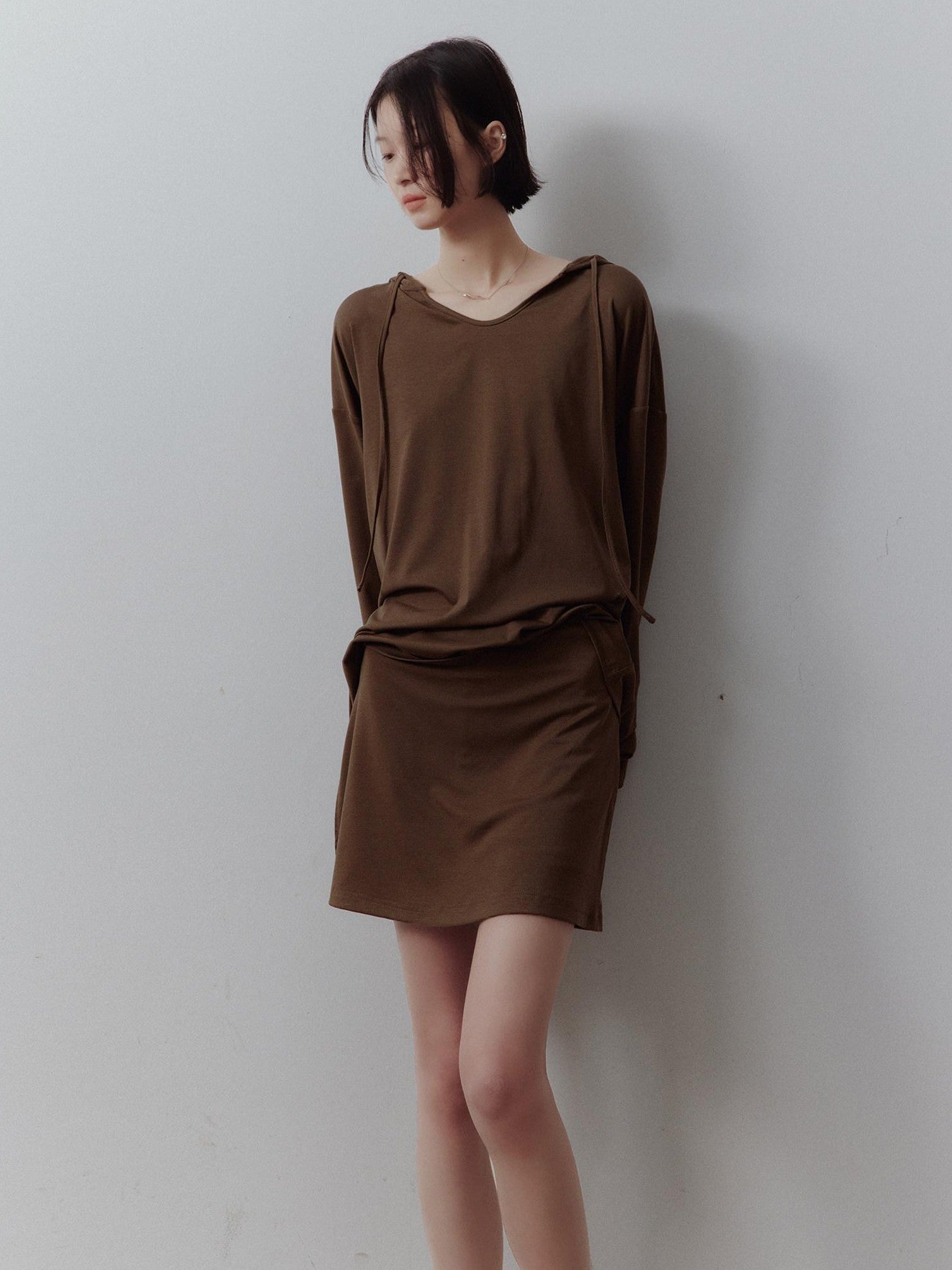 FUSSED Breathable Ultra Soft Hooded Drop Shoulder Midlength Women&