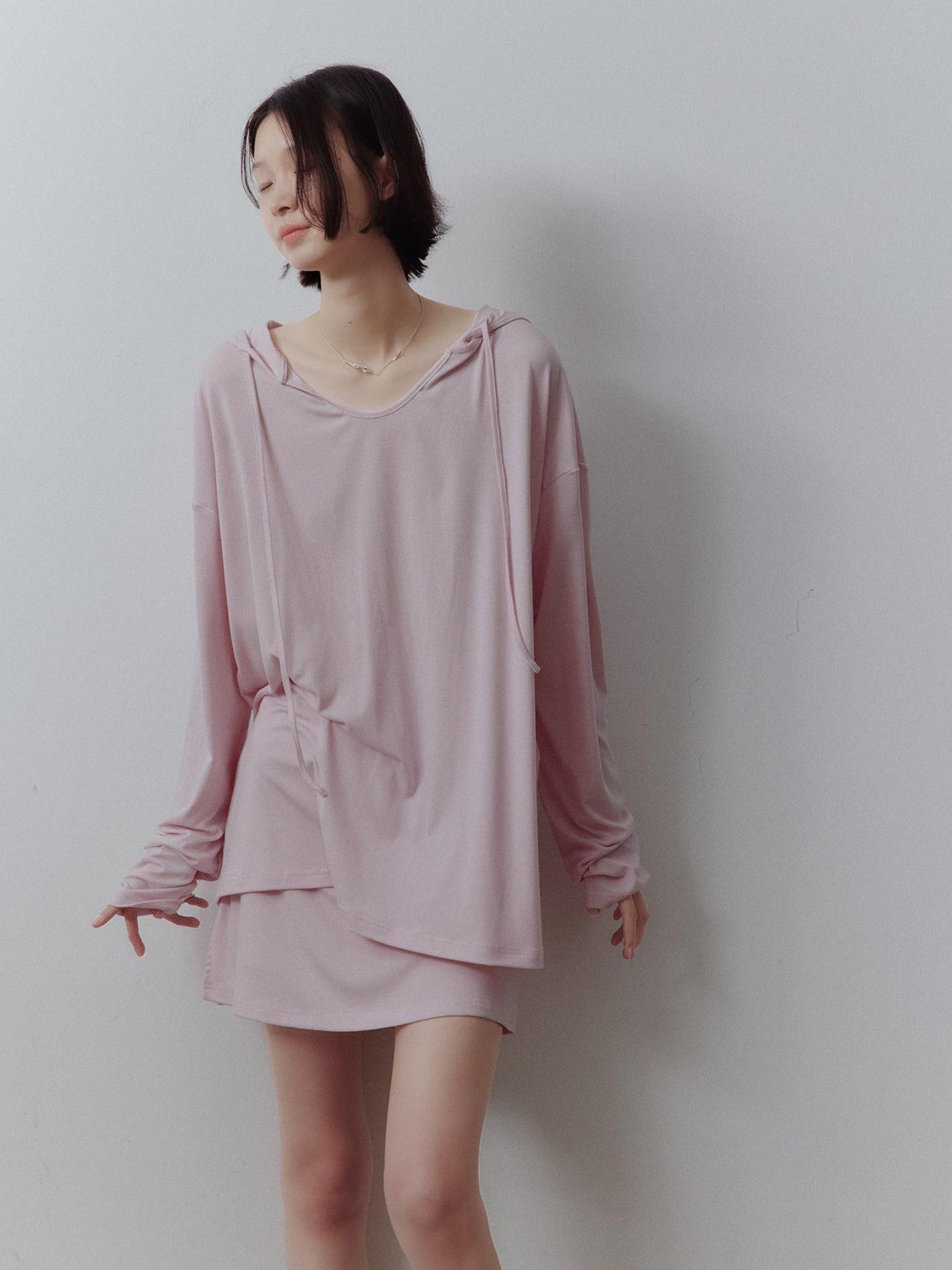 FUSSED Breathable Ultra Soft Hooded Drop Shoulder Midlength Women&