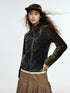 FUSSED_Brown_Colorblock_Stand_Collar_Raglan_Women&
