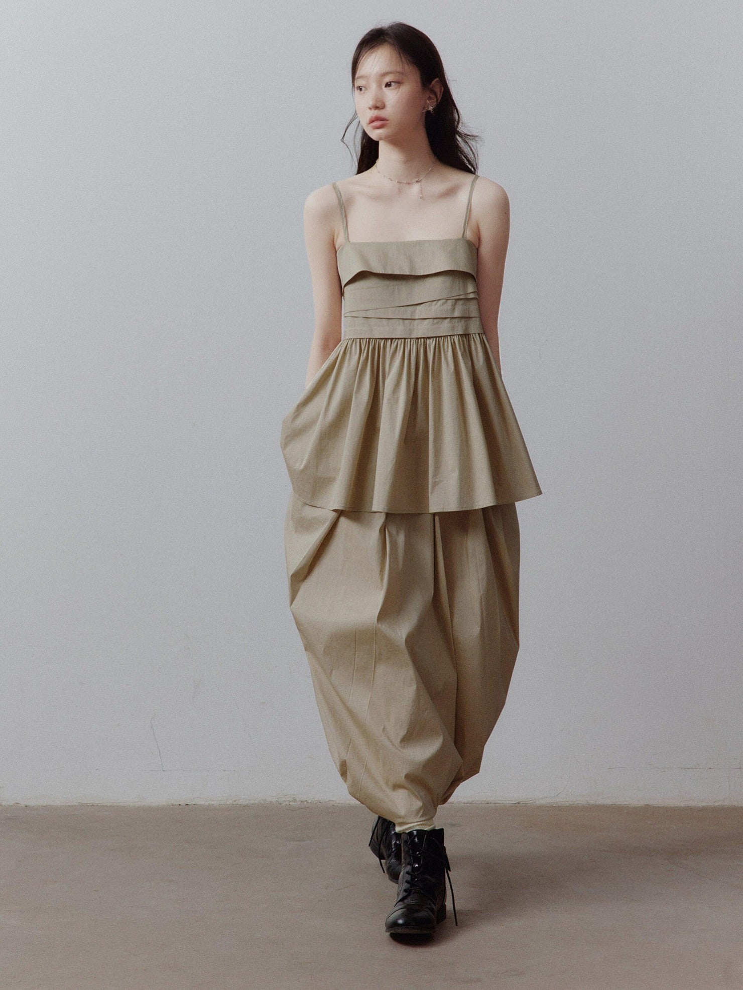 FUSSED Bubble Volume Diagonal Gathered Pleated Irregular Tulip Women&