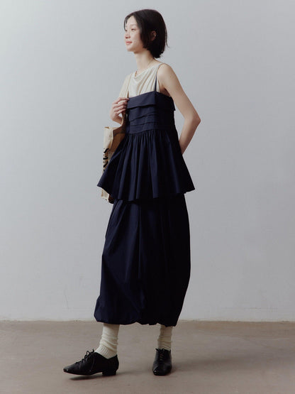 FUSSED Bubble Volume Diagonal Gathered Pleated Irregular Tulip Women&