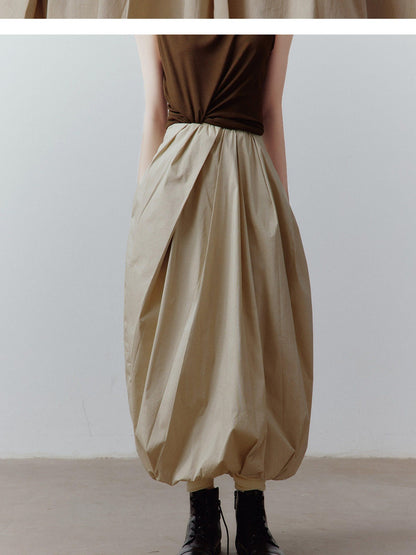 FUSSED Bubble Volume Diagonal Gathered Pleated Irregular Tulip Women&