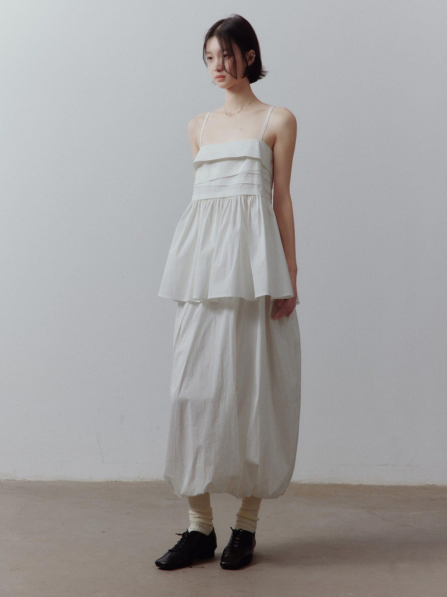 FUSSED Bubble Volume Diagonal Gathered Pleated Irregular Tulip Women&