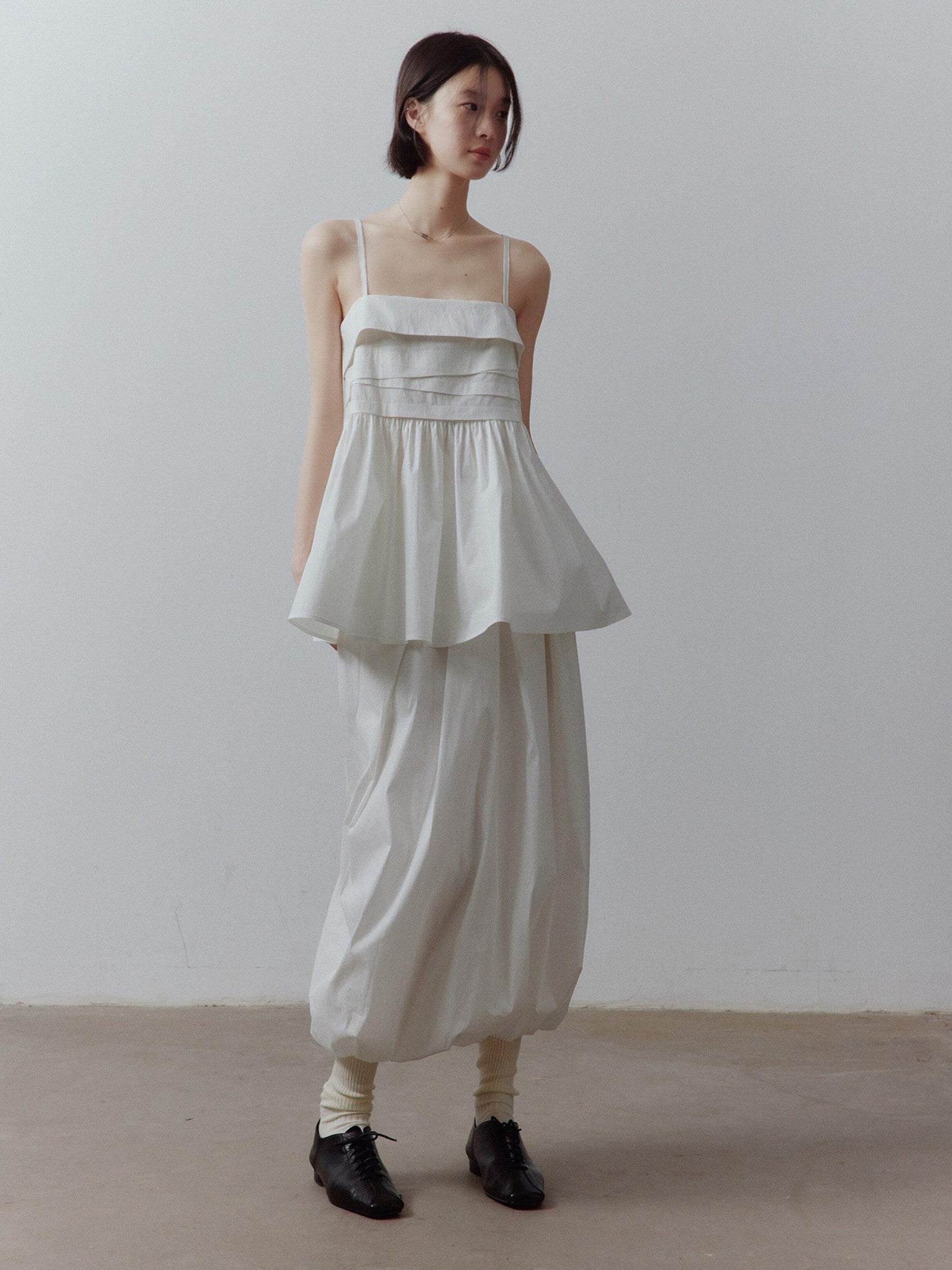 FUSSED Bubble Volume Diagonal Gathered Pleated Irregular Tulip Women&