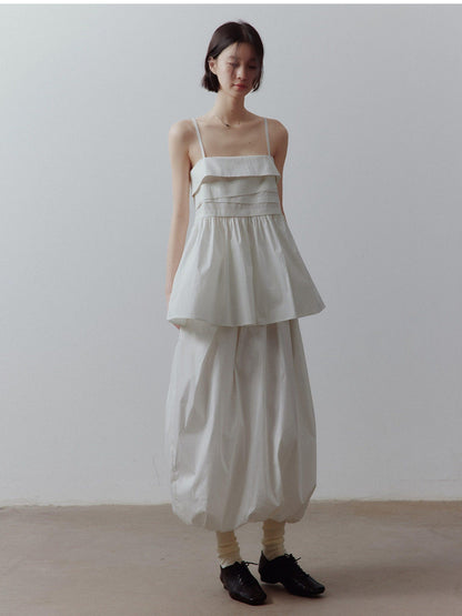 FUSSED Bubble Volume Diagonal Gathered Pleated Irregular Tulip Women&
