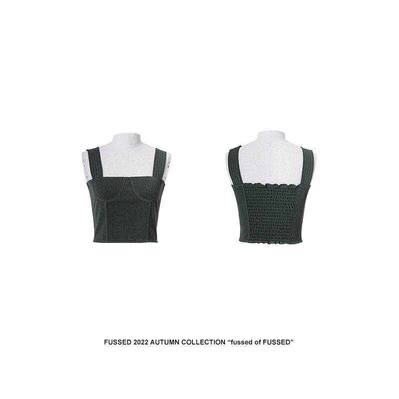 FUSSED_Caviar_Gray_Topstitched_Retro_Slim_Cropped_Women&