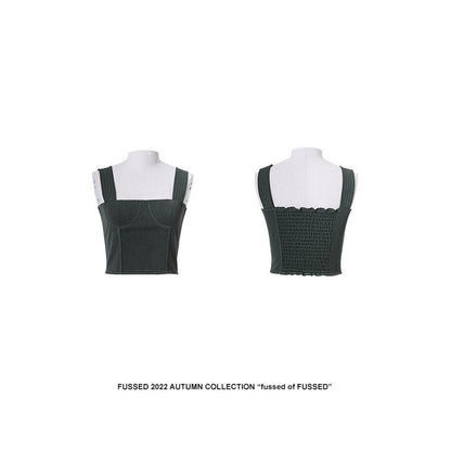 FUSSED_Caviar_Gray_Topstitched_Retro_Slim_Cropped_Women&