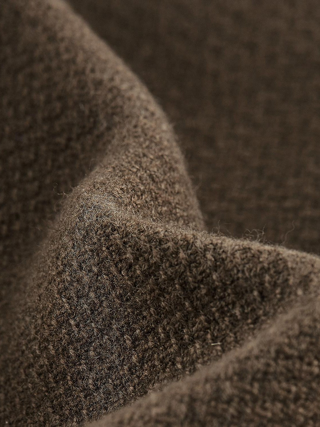 FUSSED Chocolate Brown Looped Wool Utility Women&