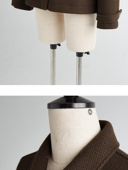 FUSSED Chocolate Brown Looped Wool Utility Women&