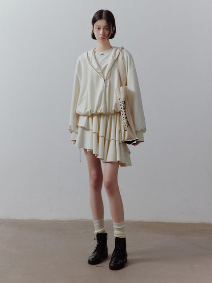 FUSSED Cloud Bubble Sandwash Fluffy Cropped Pocket Drop Shoulder Women&