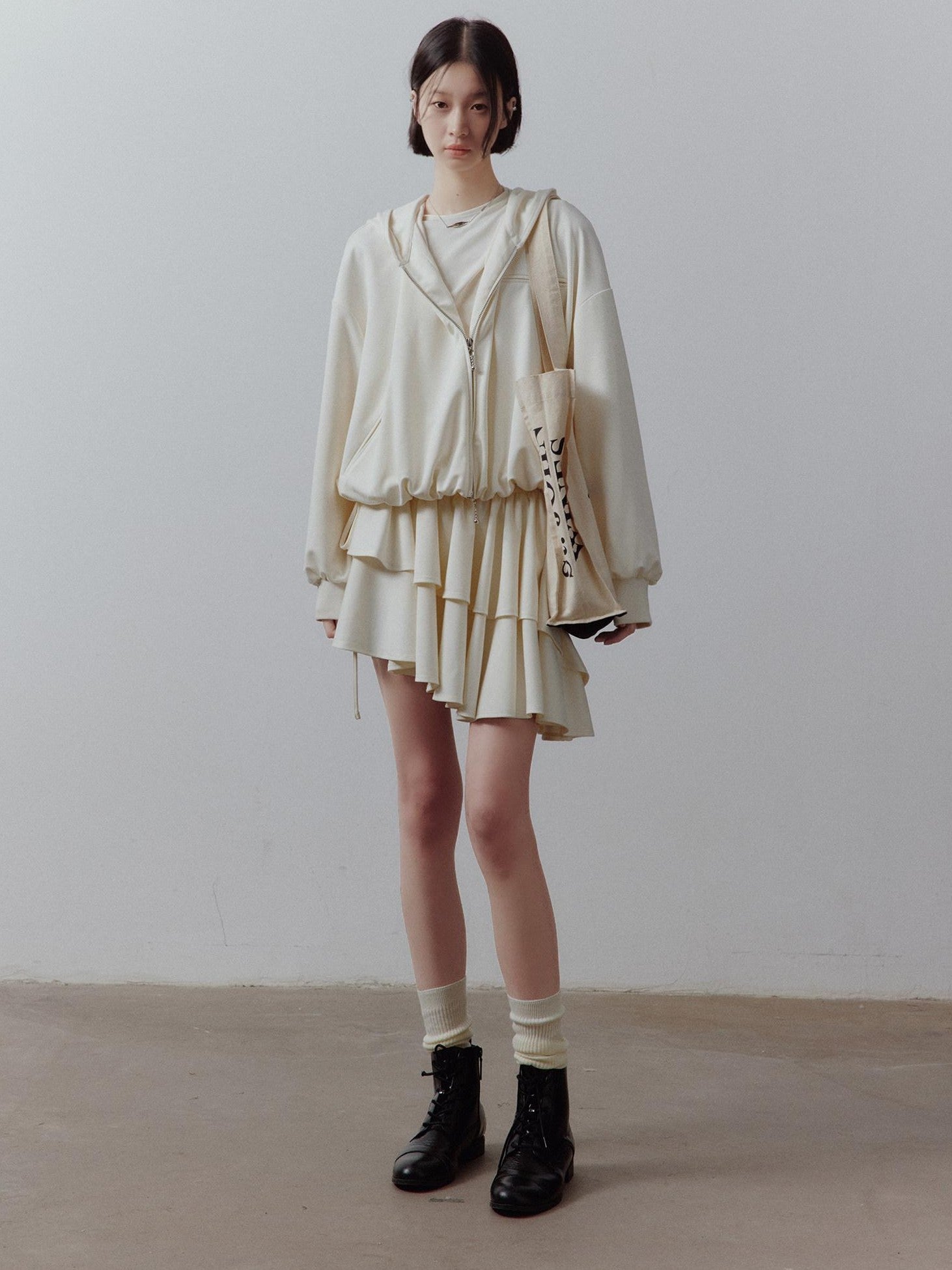 FUSSED Cloud Bubble Sandwash Fluffy Cropped Pocket Drop Shoulder Women&