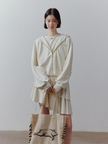 FUSSED Cloud Bubble Sandwash Fluffy Cropped Pocket Drop Shoulder Women&