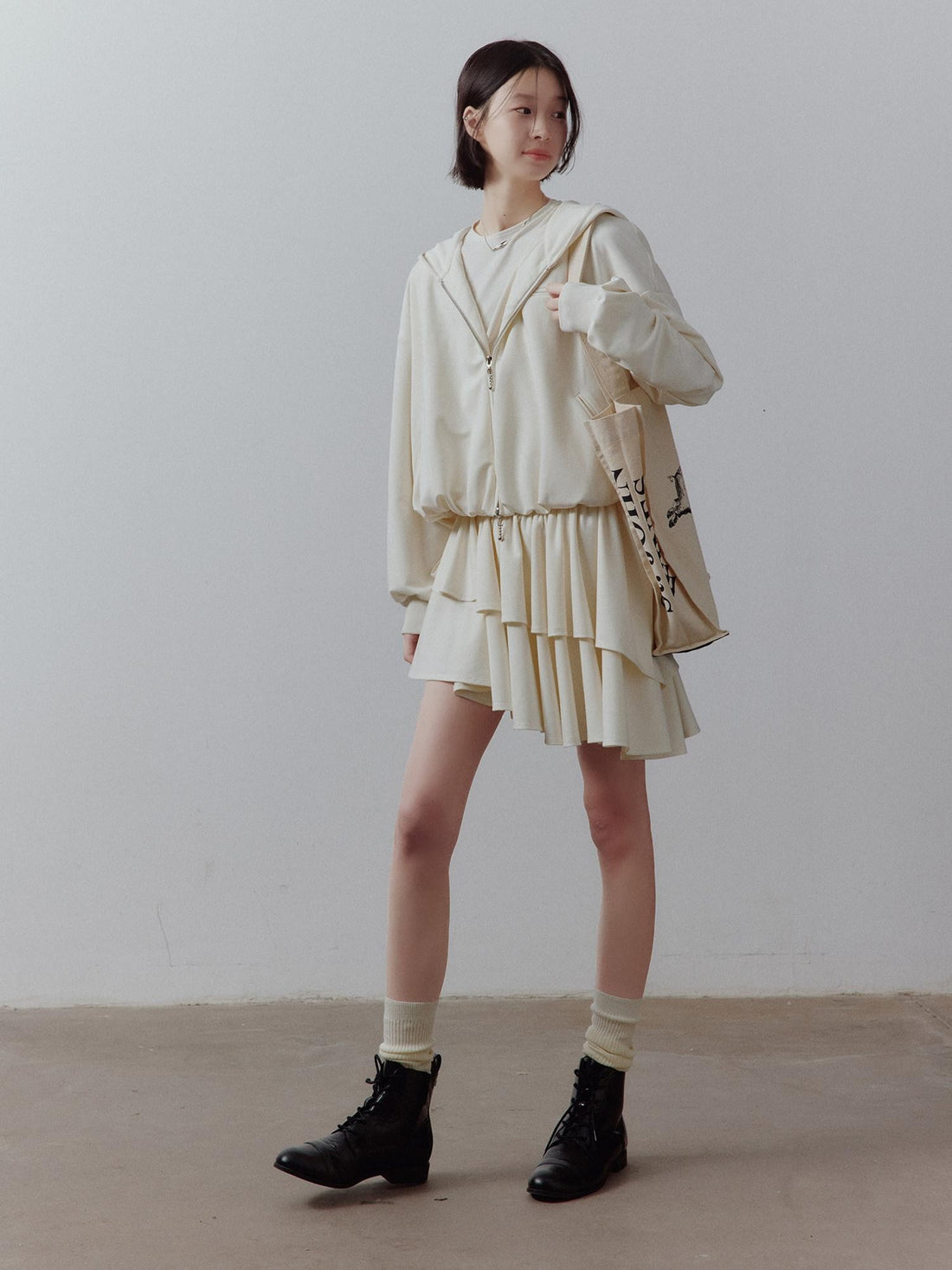 FUSSED Cloud Bubble Sandwash Fluffy Cropped Pocket Drop Shoulder Women&