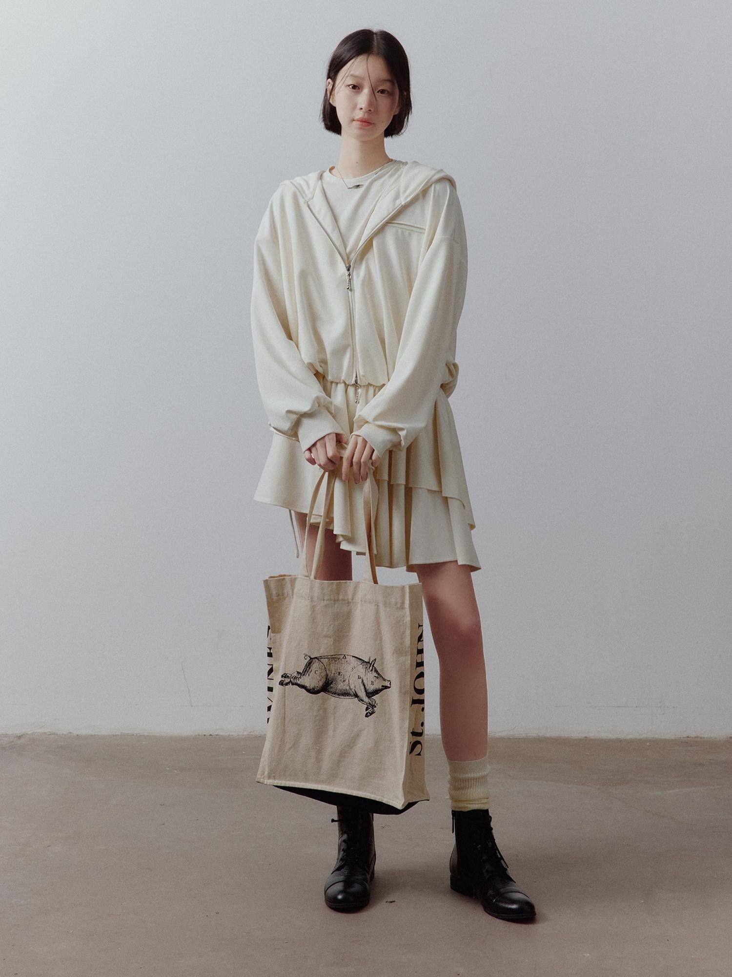 FUSSED Cloud Bubble Sandwash Fluffy Cropped Pocket Drop Shoulder Women&