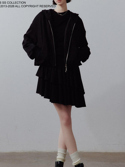 FUSSED Cloud Bubble Sandwash Fluffy Cropped Pocket Drop Shoulder Women&