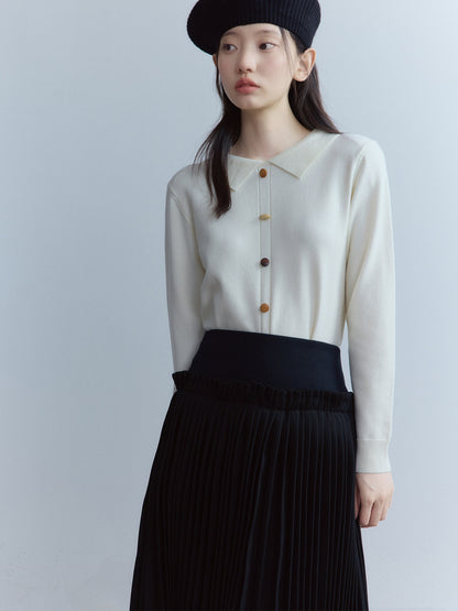 FUSSED_Cute_Button_Polo_Collar_Slim_Fit_Girl_Everyday_Solid_Long_Sleeve_Sweater_MISSTT