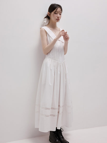 FUSSED_Cutout_Splice_Collar_Sleeveless_Aline_Women&