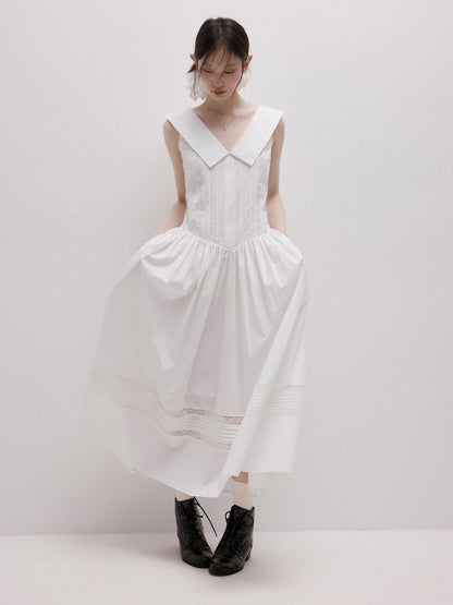 FUSSED Cutout Splice Collar Sleeveless Aline Women&