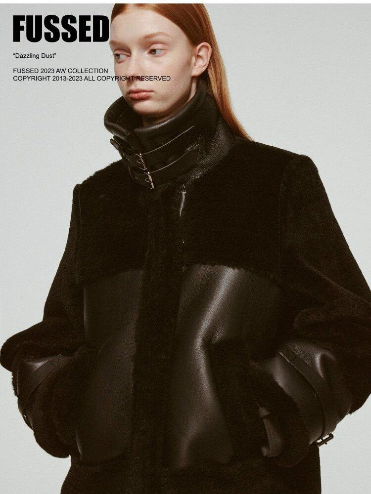 FUSSED Dark Luxe Lambswool Patchwork Women&