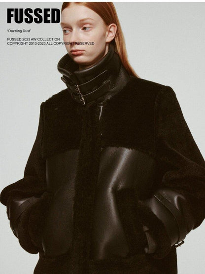 FUSSED Dark Luxe Lambswool Patchwork Women&