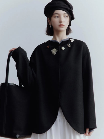 Deconstructed Linen Newsboy Cap With Adjustable Brim