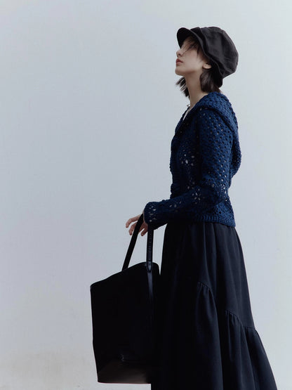 Deconstructed Linen Newsboy Cap With Adjustable Brim