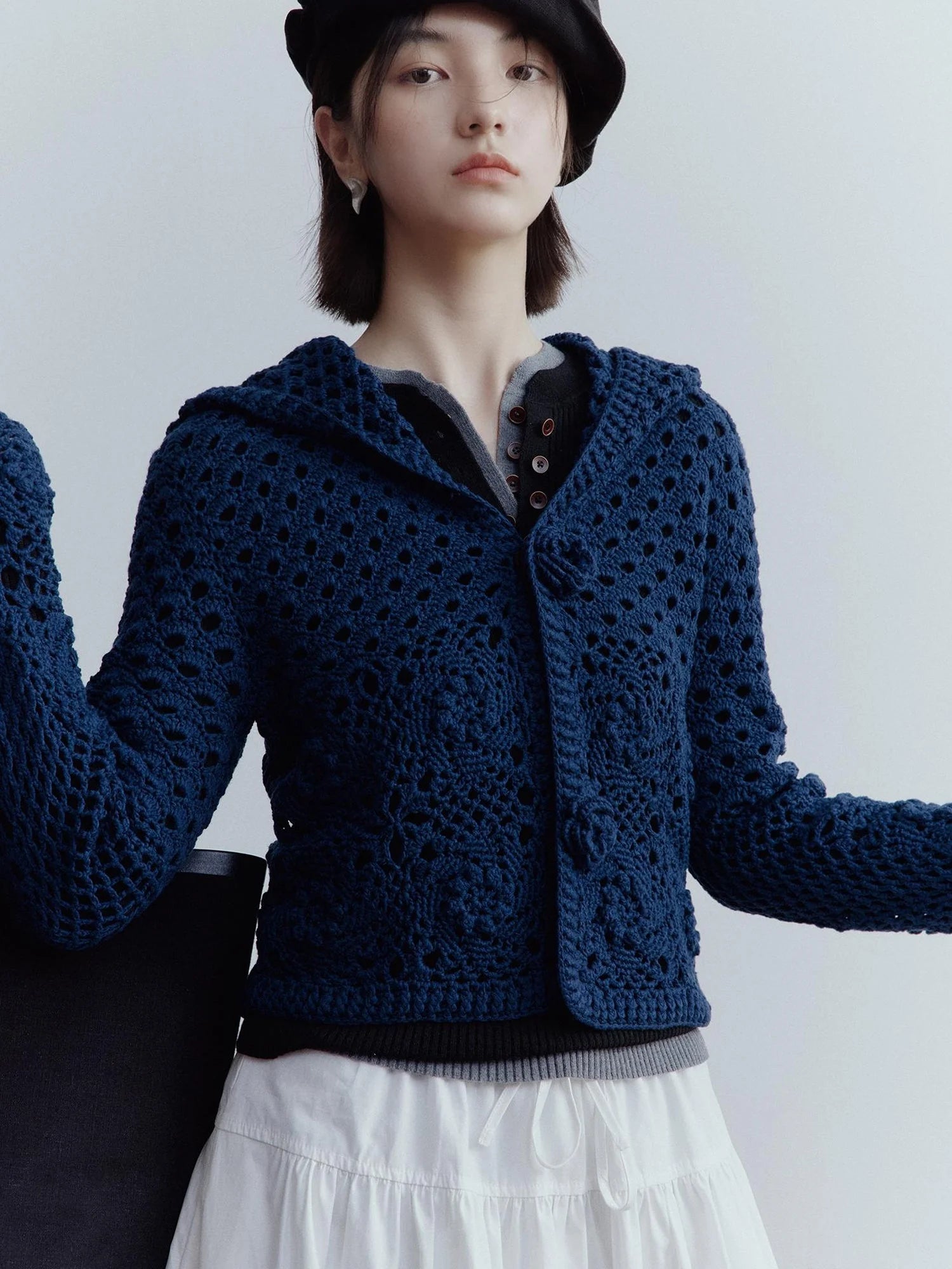 Deconstructed Linen Newsboy Cap With Adjustable Brim