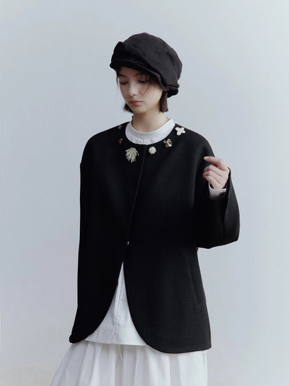 Deconstructed Linen Newsboy Cap With Adjustable Brim