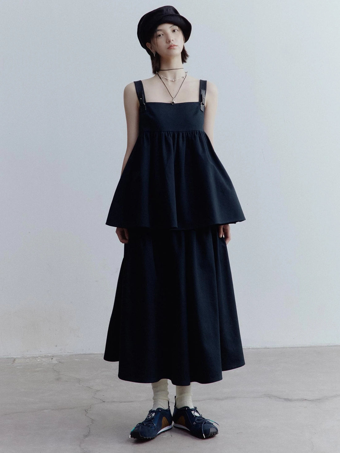 Deconstructed Linen Newsboy Cap With Adjustable Brim